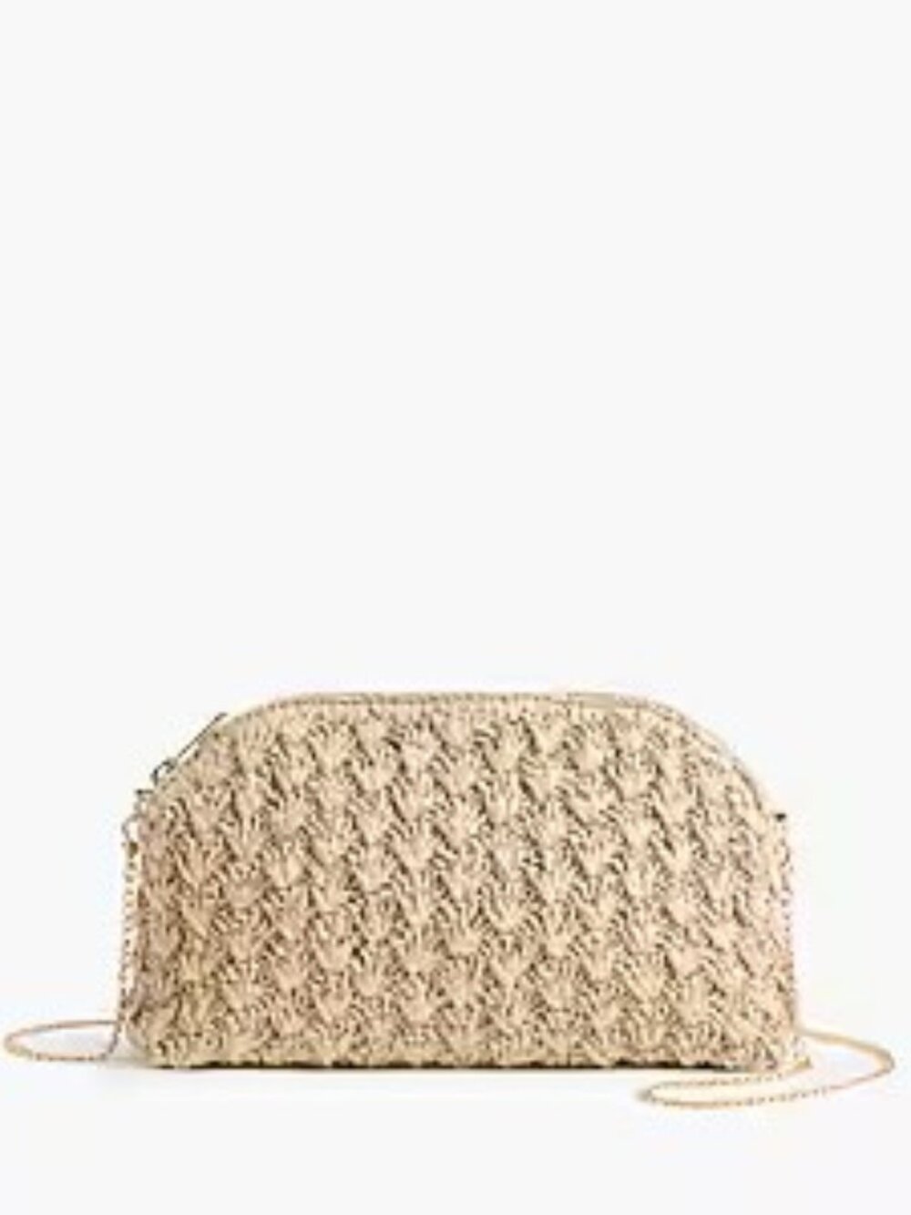 NWT J. Crew Factory Woven Clutch, Light Tan, One Size